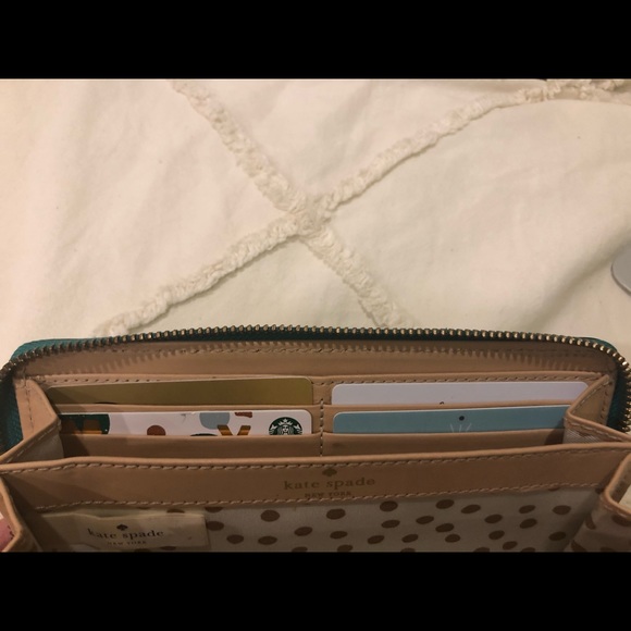 Turquoise Kate spade wallet large - Picture 7 of 8